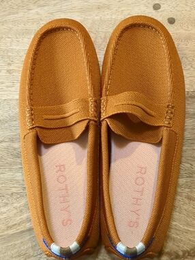 Rothy's Burnt Orange Penny Loafers Sz 10.5